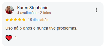 Avaliação Google PomboNet 5