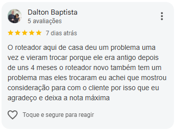 Avaliação Google PomboNet 6